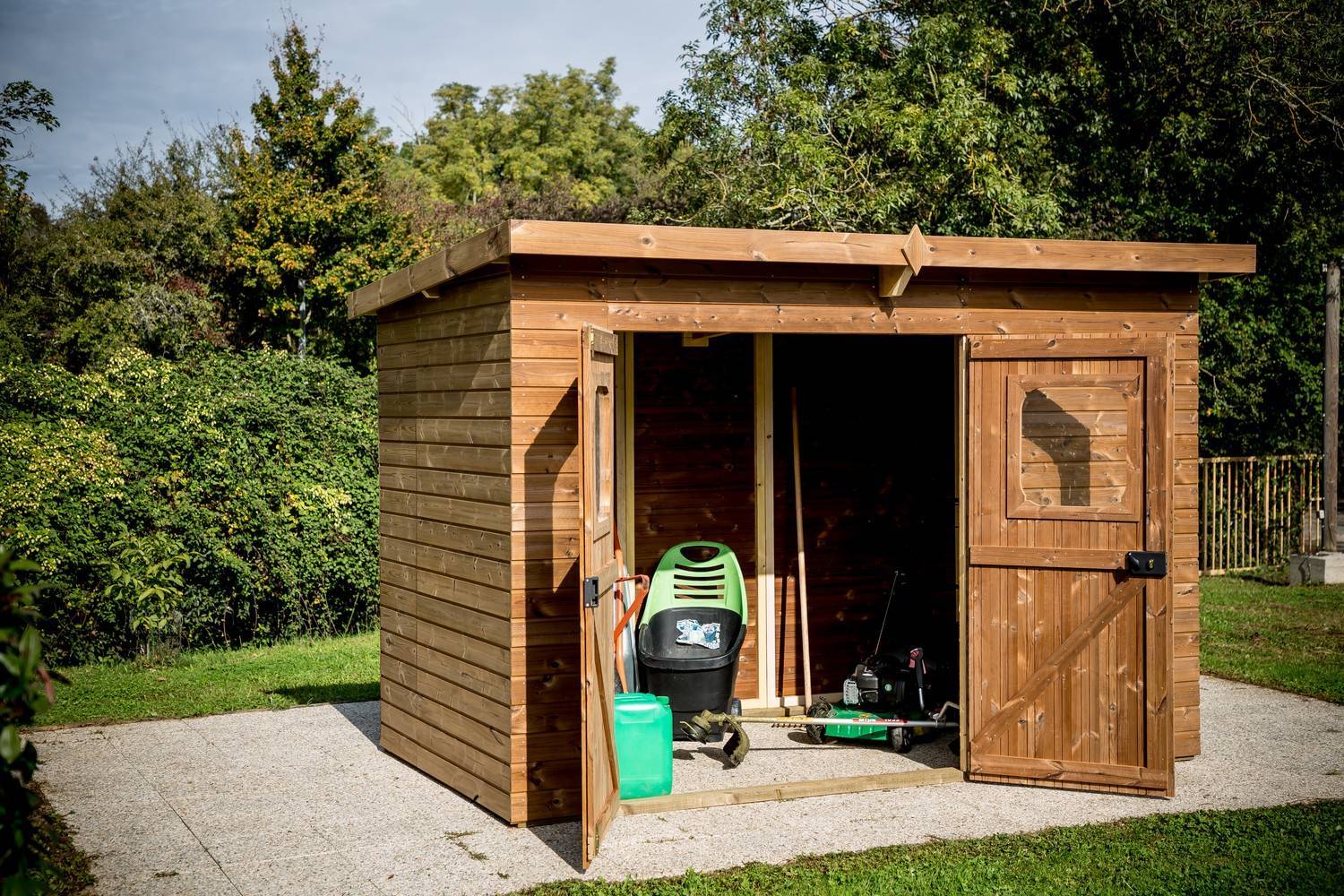 Habrita - Abri THEORA en bois massif sans plancher, toit mono pente 7,33 m² Habrita - Imagen 2