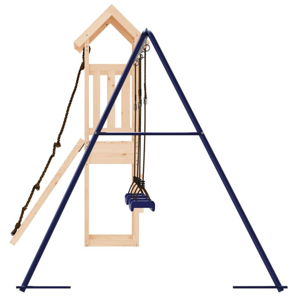 Helloshop26 - Aire de jeux d'extérieur balançoires toboggan portiques robuste jeux jardin 308 x 196 x 207 cm bois de pin massif - Imagen 5