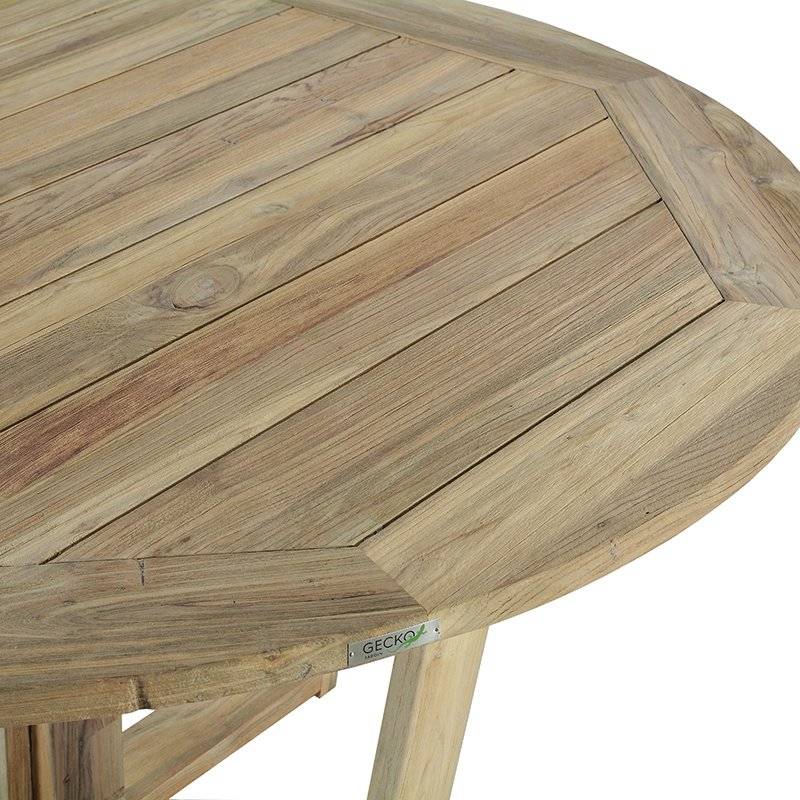 Table ronde en teck recyclé 150 cm Newhaven - Gecko Jardin - Imagen 5
