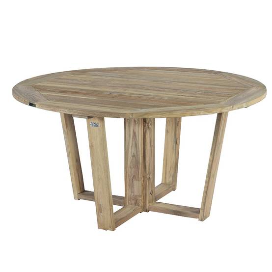 Table ronde en teck recyclé 150 cm Newhaven - Gecko Jardin - Imagen 2