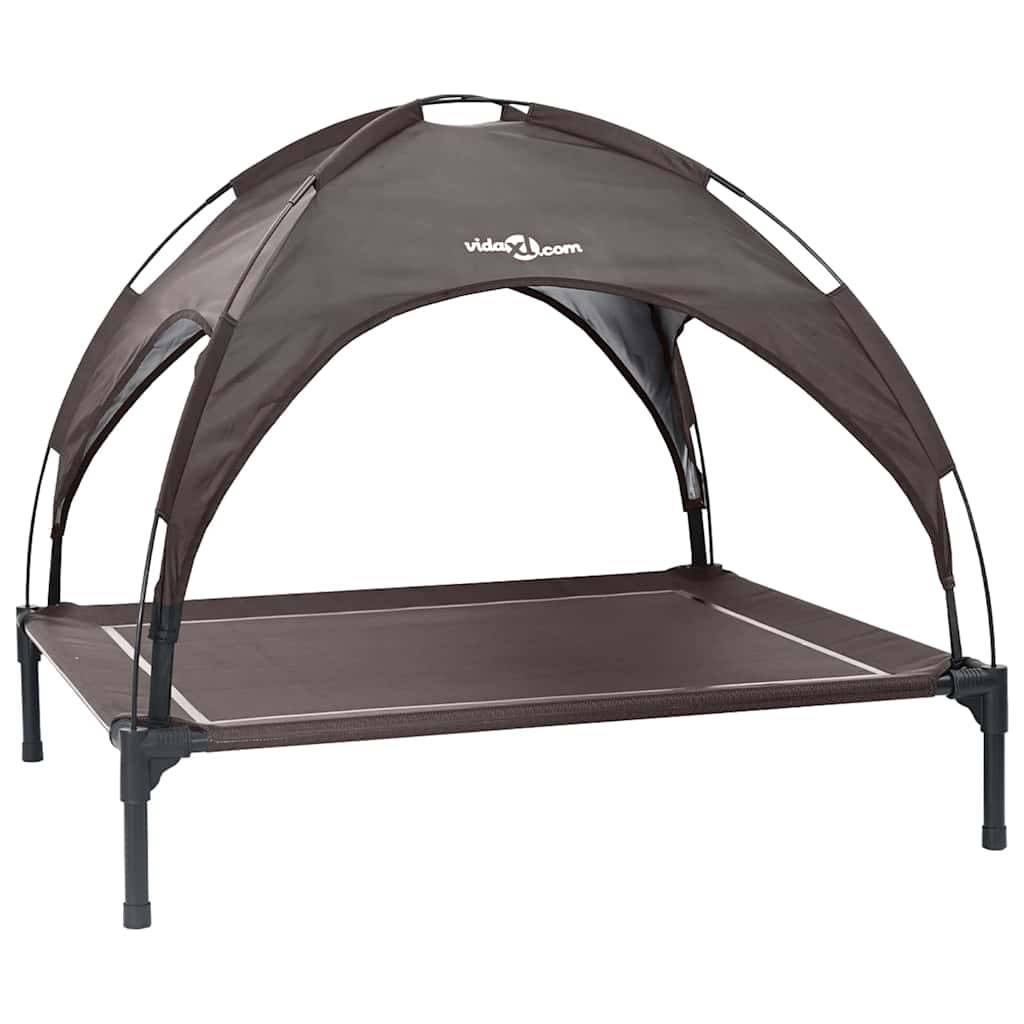 Lit pour chien acier marron 104 x 86 x 84.5 cm - PANGIVO - Image 2