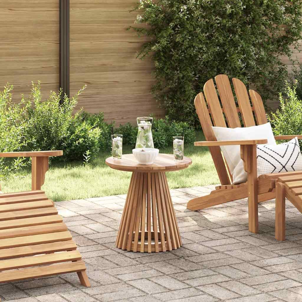 ComfortXL - Table d'Appoint Ronde de Jardin Ø50cm en Teck Massif, Petite Table d'Extérieur Résistante aux Intempéries – ComfortXL Outdoor Living - Image 1