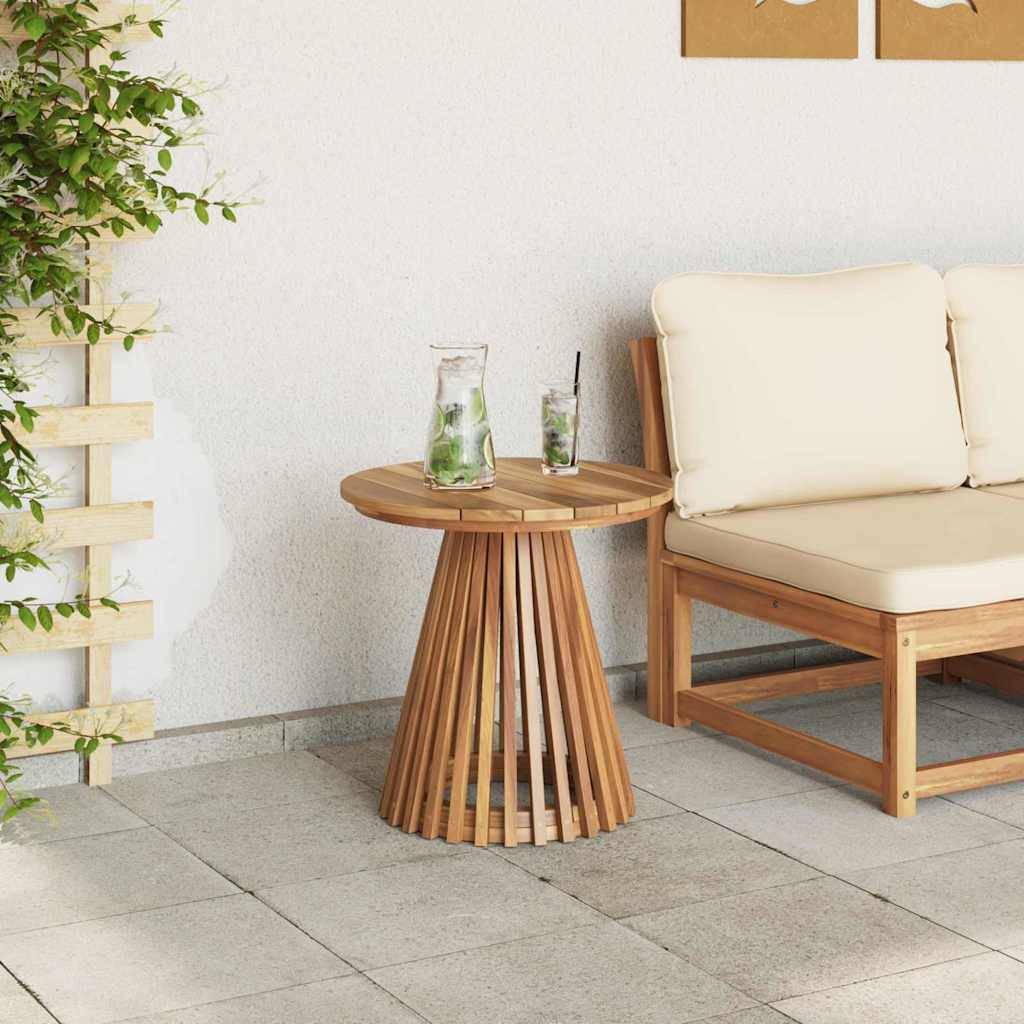 ComfortXL - Table d'Appoint Ronde de Jardin Ø50cm en Teck Massif, Petite Table d'Extérieur Résistante aux Intempéries – ComfortXL Outdoor Living - Image 4