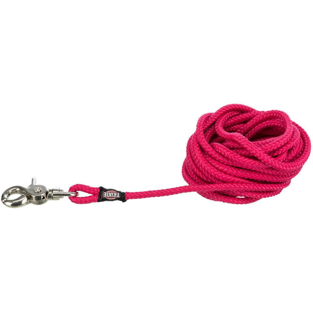 Trixie - Trixie - Laisse à pister, ø 6 mm x 5 M rose ronde sans dragonne, pour chien - Imagen 1