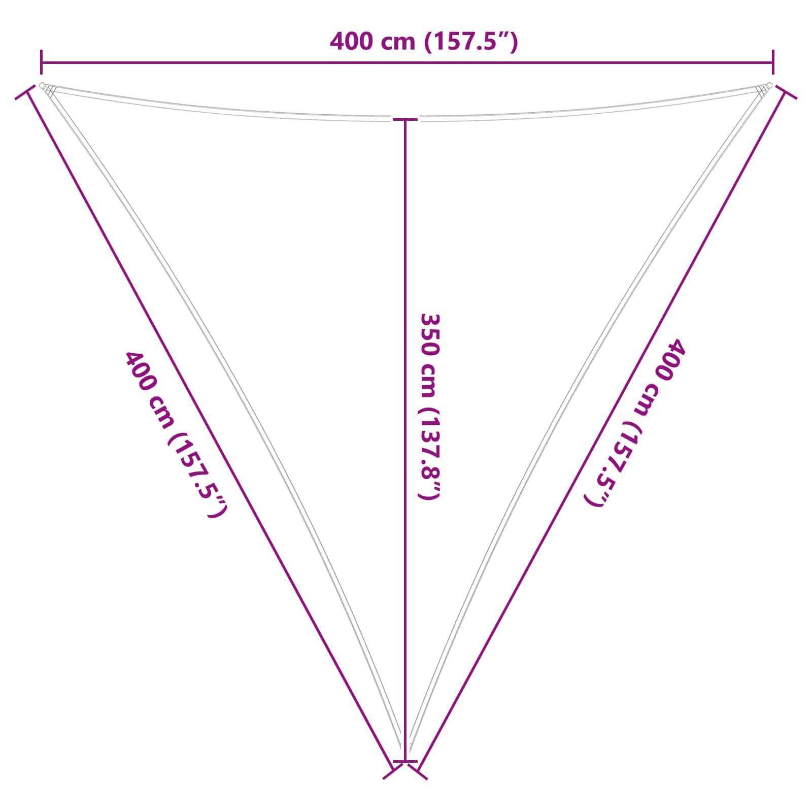 Voile d'ombrage polyester oxford jaune et blanc 400 x 400 x 400 cm - PANGIVO - Image 7