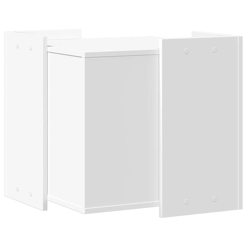 Meuble de bac à litière bois d'ingénierie blanc 53 x 53 x 51 cm - PANGIVO - Image 5