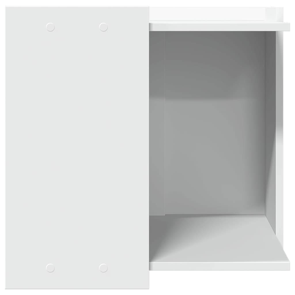 Meuble de bac à litière bois d'ingénierie blanc 53 x 53 x 51 cm - PANGIVO - Image 6