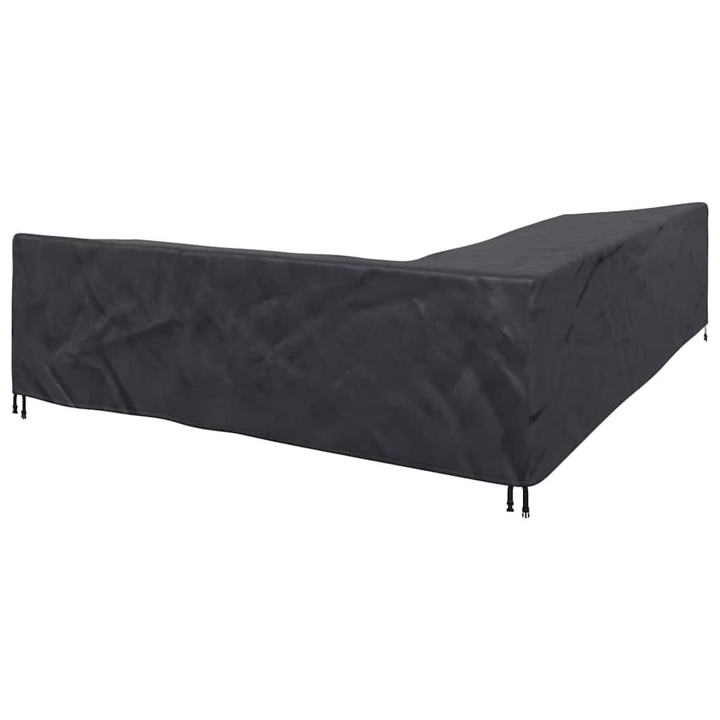 Housse Salon de Jardin en L Oxford 210D Imperméable Anti-UV pour Extérieur Noir 355x275x80 cm – ComfortXL Outdoor Living - Image 3