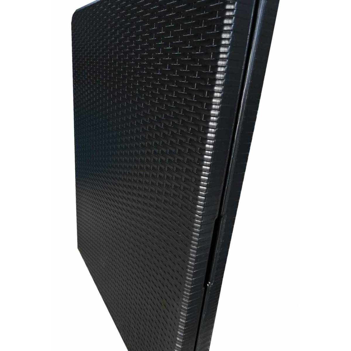 Table rectangulaire Noire 180x75xH72cm pliante Résine effet rotin Camping Réceptions festivals évènements KZ GARDEN - Imagen 5