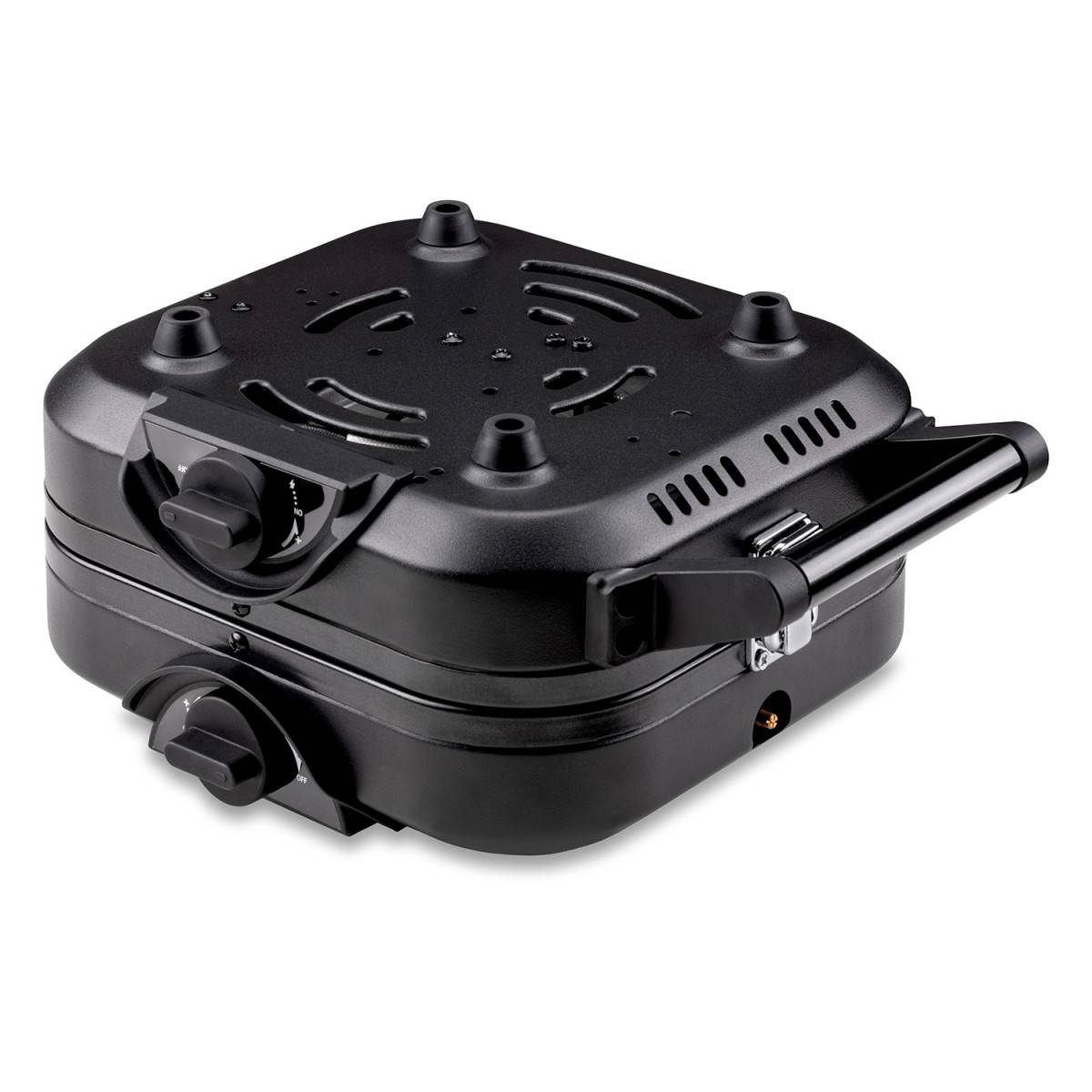 Réchaud à gaz pliable 2 feux 4600 W – Réchaud camping portable Allumage piezo, double brûleur inox, cartouche valve 7/16" KEMPER - Imagen 4