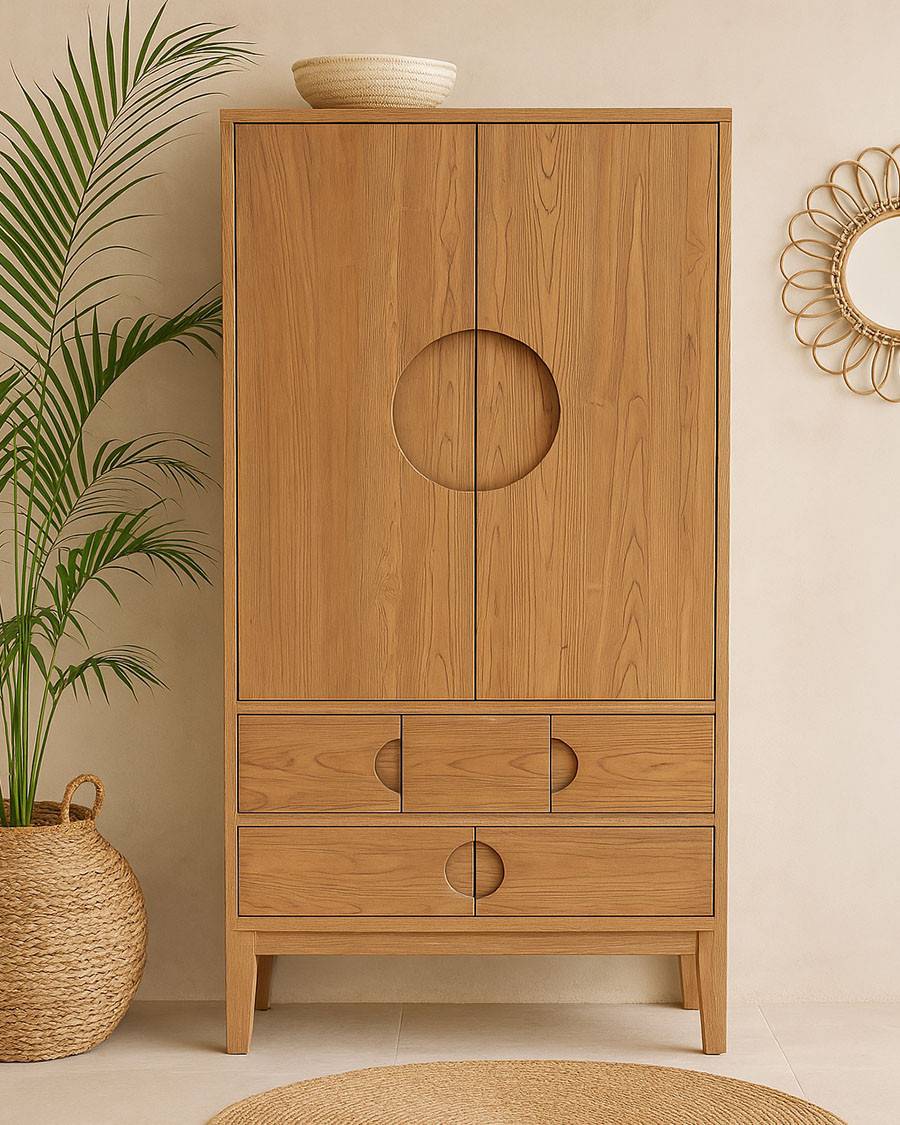 Kyoto - Armoire en bois massif de teck - UNIQKA - Imagen 2