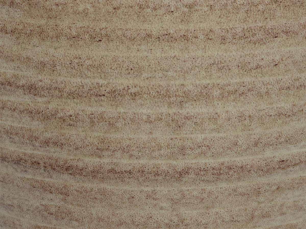 Jardideco - Cache-pot rond en acier émaillé taupe Amy - Ø 33 x 26 cm - Jardideco - Imagen 2