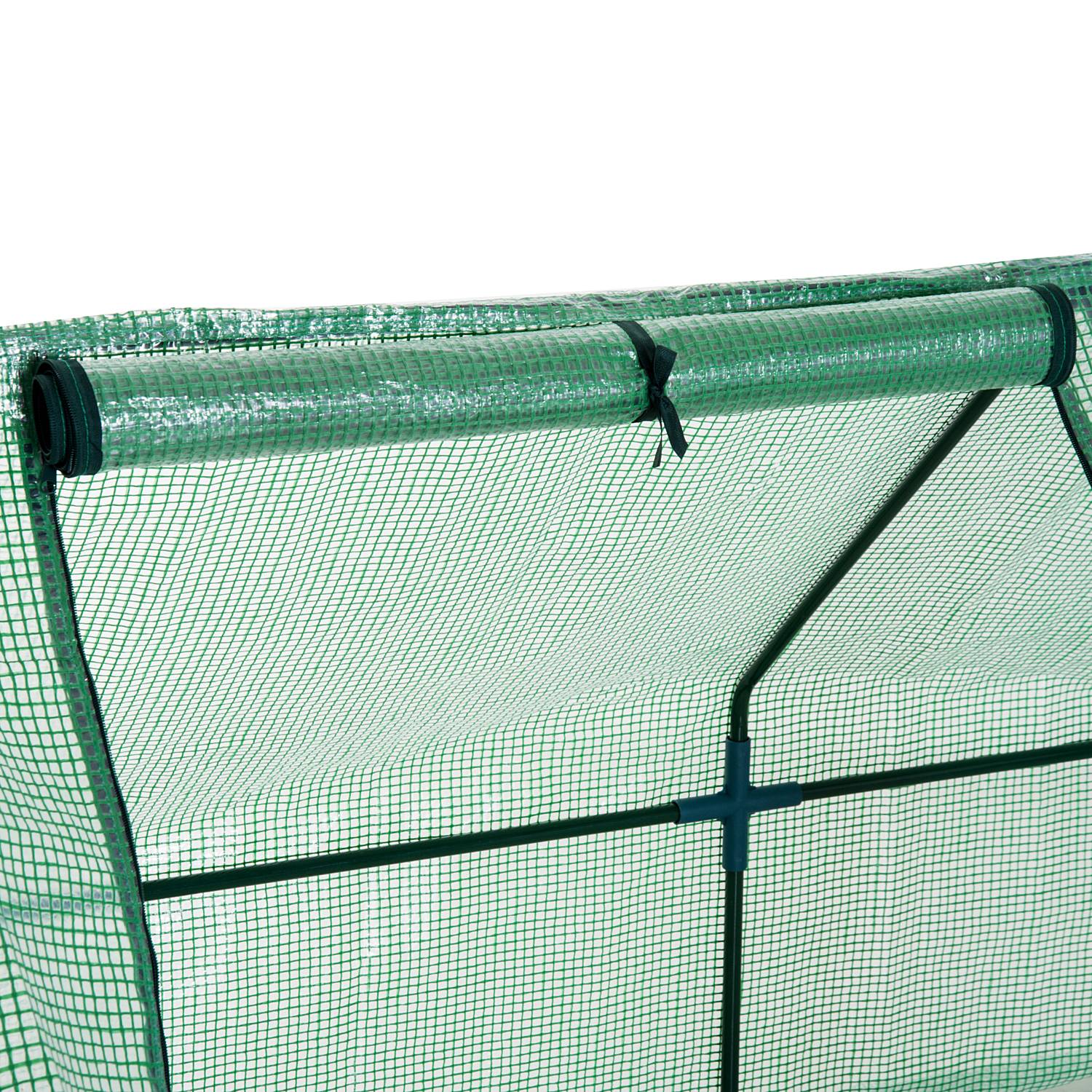 Sans Marque - Serre avec fenêtre zip, hiver, acier, balcon, jardin, 270x90x90cm, tomates, légumes, vert - Image 9