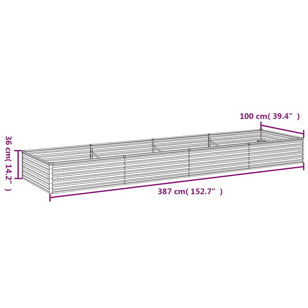 ComfortXL - Carré potager rectangulaire Acier Corten jardin Rouillé 387x100x36 cm – ComfortXL Outdoor Living - Image 7