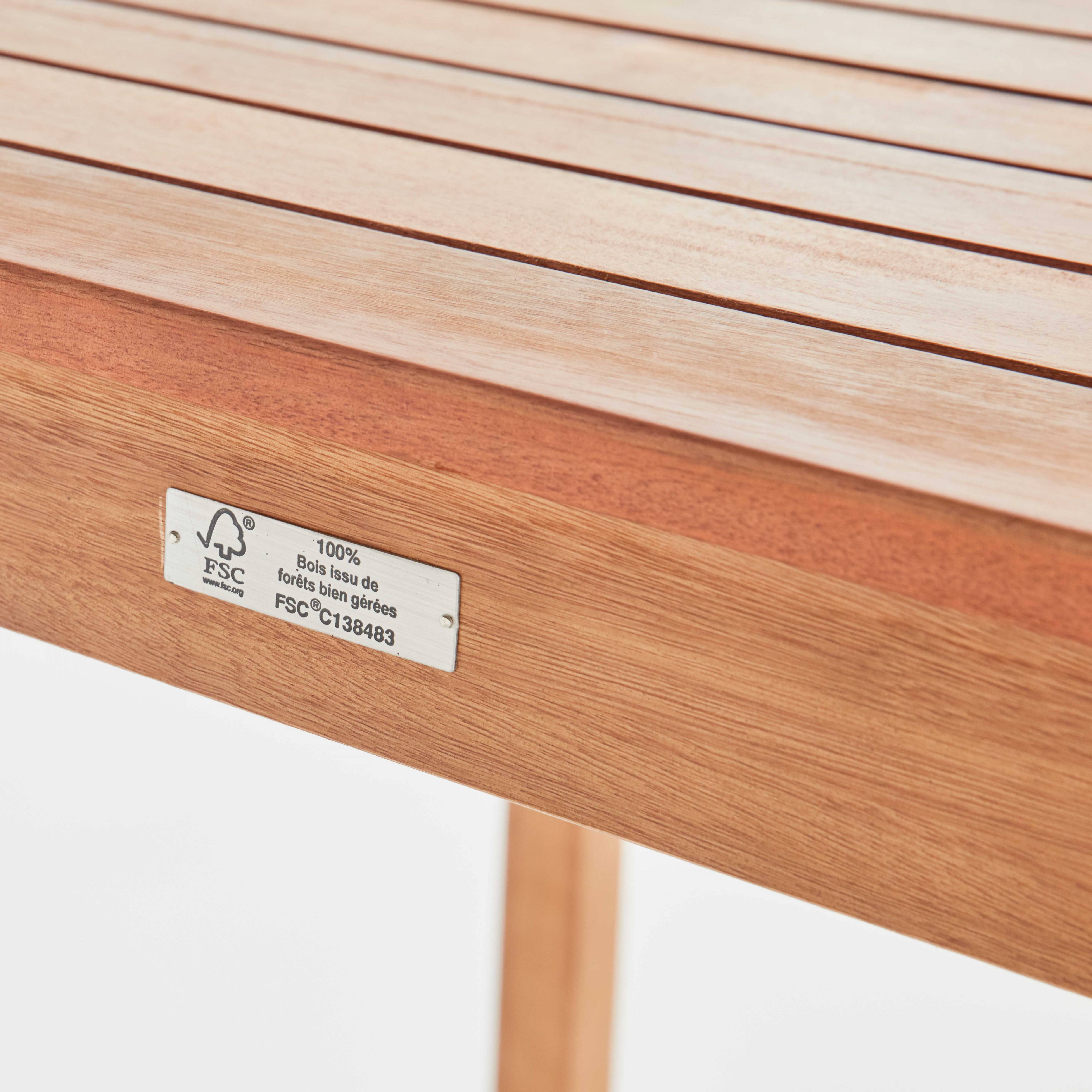 Oviala - Table carrée en bois et 2 chaises pliantes noir Sete - Oviala - Imagen 6