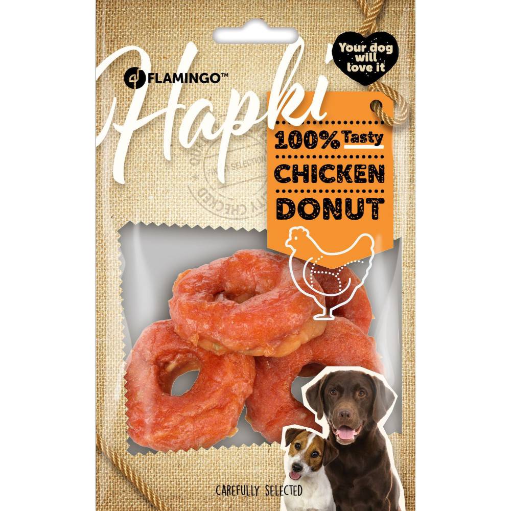Friandises Hapki Donut avec poulet 95 g pour chien - Imagen 1