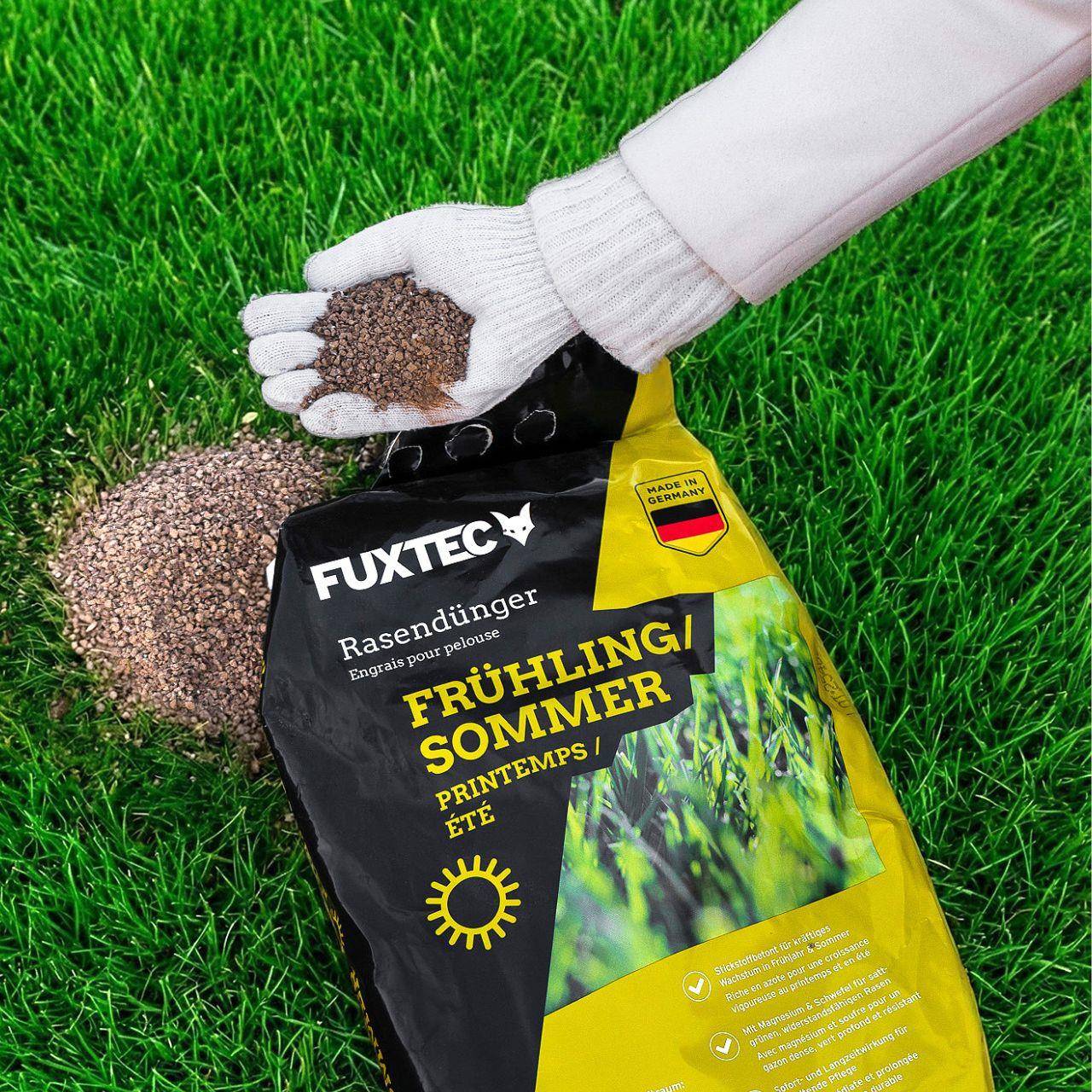 Engrais gazon printemps été FUXTEC FX-RDFS5 organo minéral avec magnésium et soufre sac 5 kg - Image 2