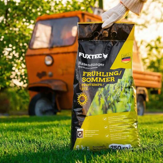 Engrais gazon printemps été FUXTEC FX-RDFS5 organo minéral avec magnésium et soufre sac 5 kg - Image 3