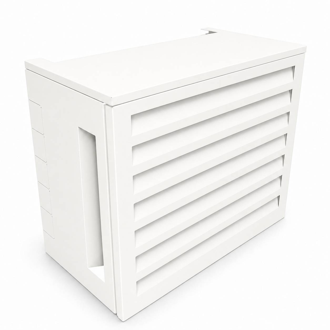 Cache climatiseur, ATOLE aluminium thermolaqué, blanc, L.110 x H.113 x P.64 cm - Image 1
