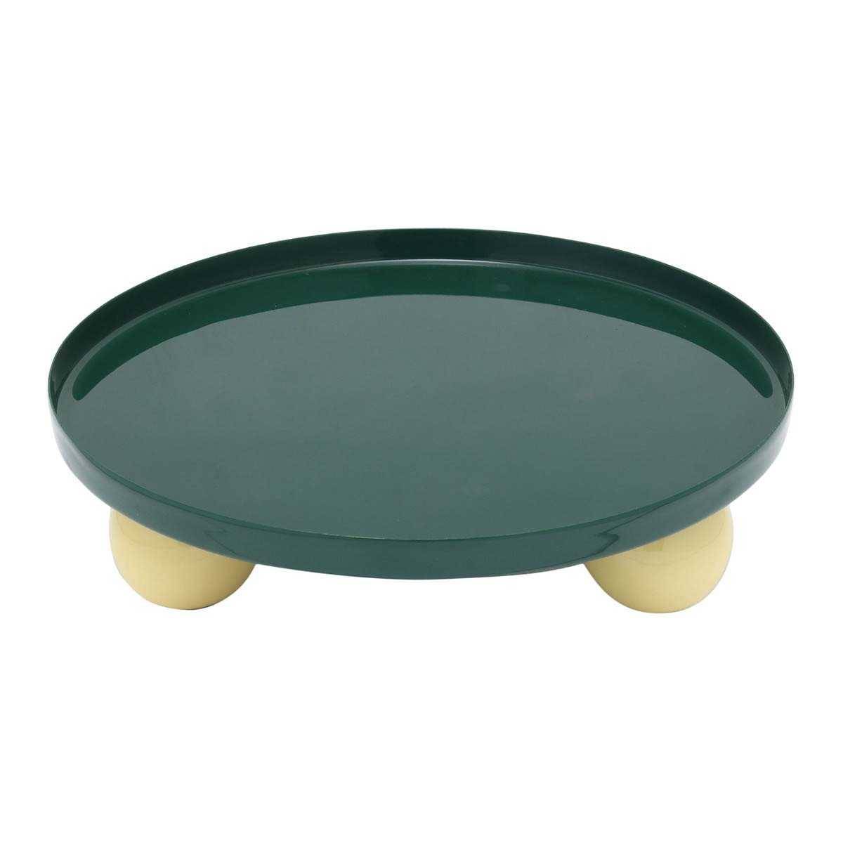 Plateau rond en métal Double Funky Large Pt' - Image 1