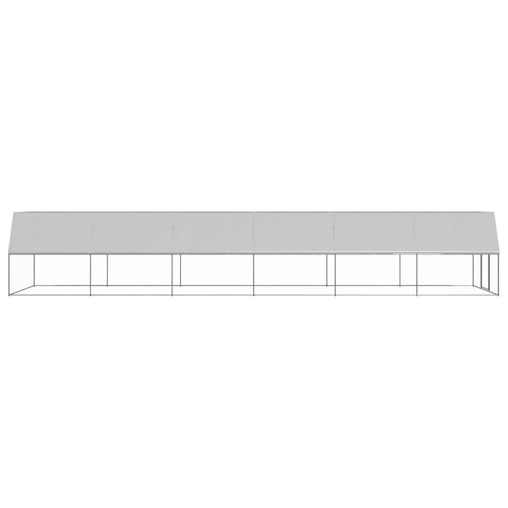 Enclos poulailler extérieur 3x12x2 m acier galvanisé avec bâche de toit – ComfortXL Outdoor Living - Image 3