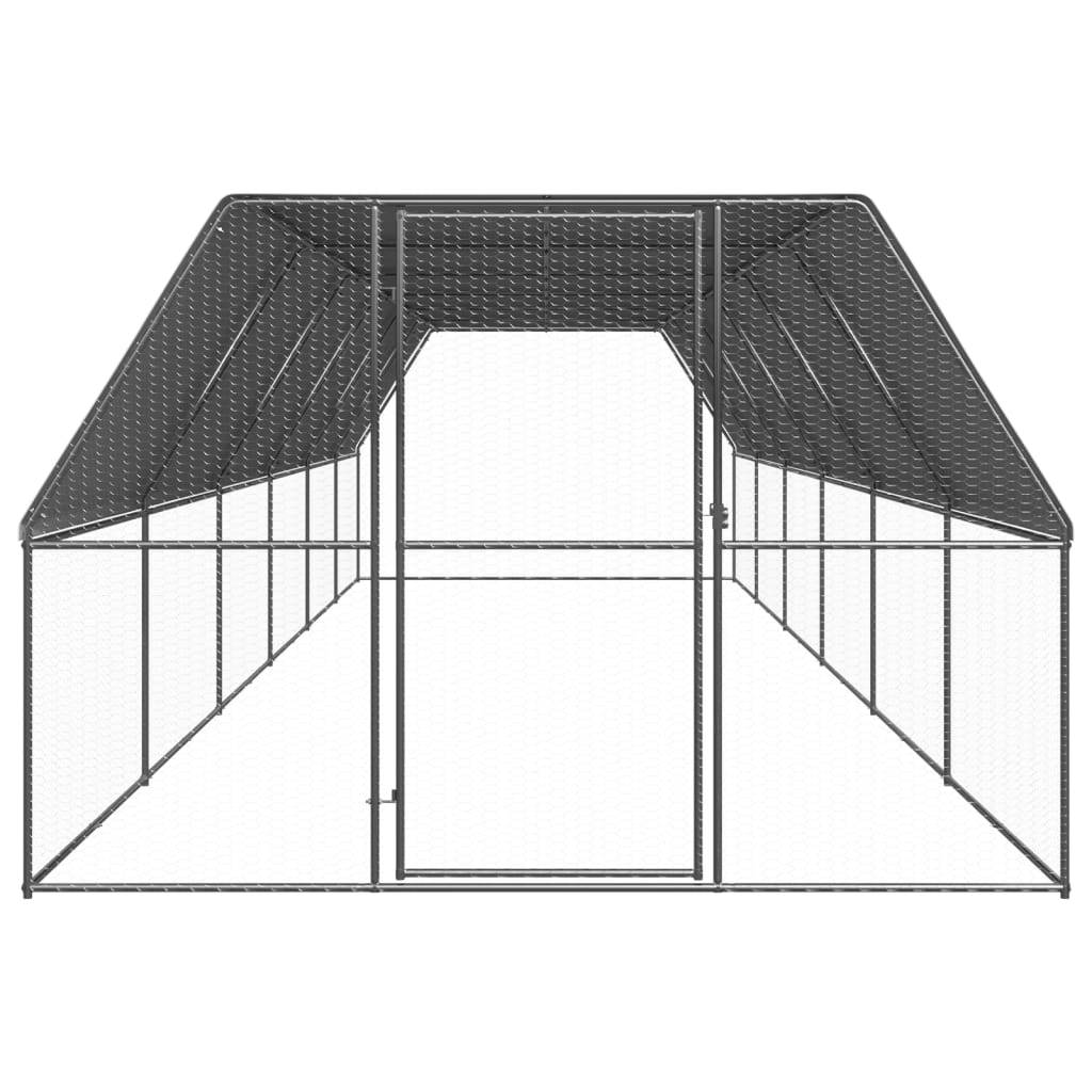 Enclos poulailler extérieur 3x12x2 m acier galvanisé avec bâche de toit – ComfortXL Outdoor Living - Image 2