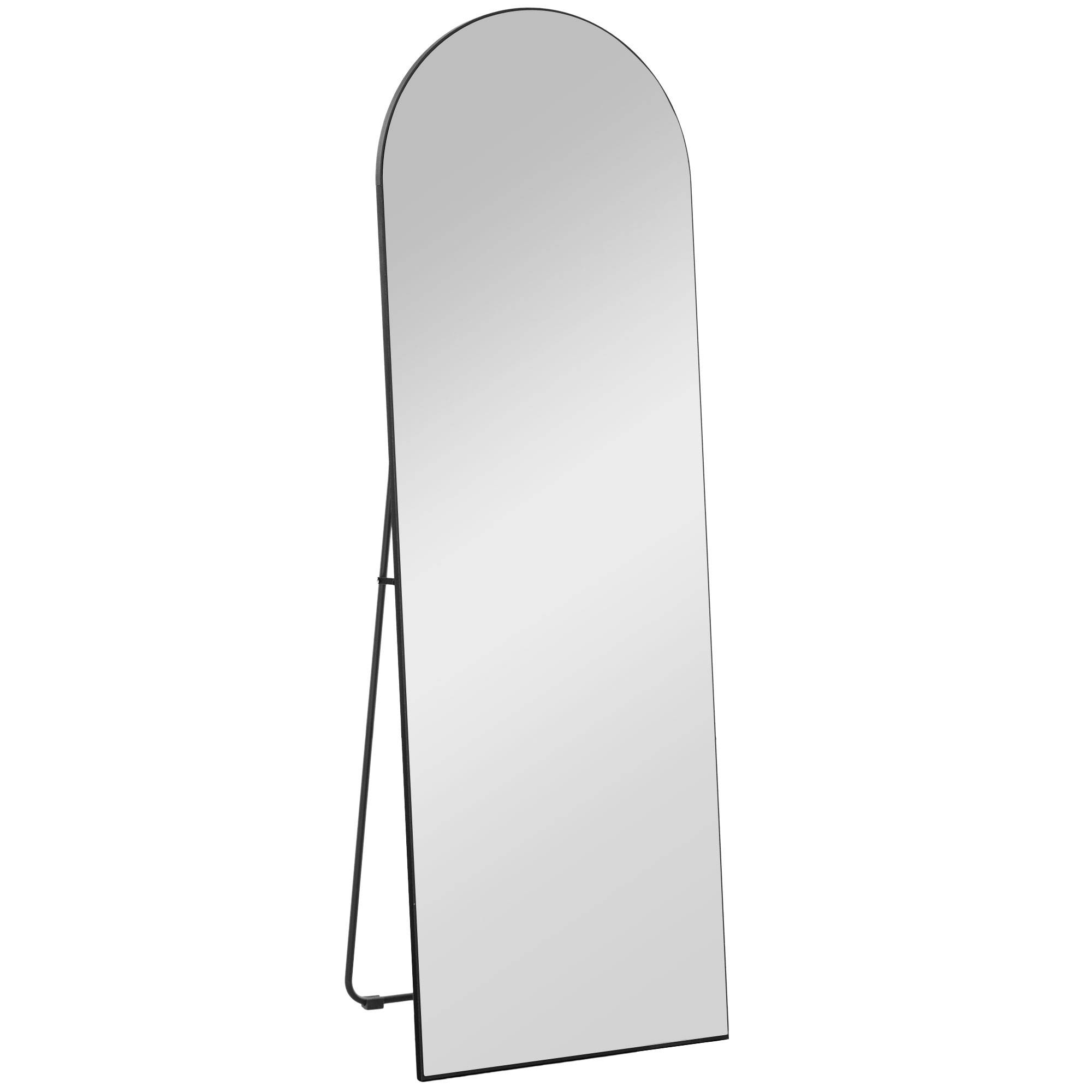 ComfortXL - Miroir sur Pied Arche Verre Chambre Salon Film Anti-éclat Mural 150x50cm Noir - ComfortXL Outdoor Living - Image 2