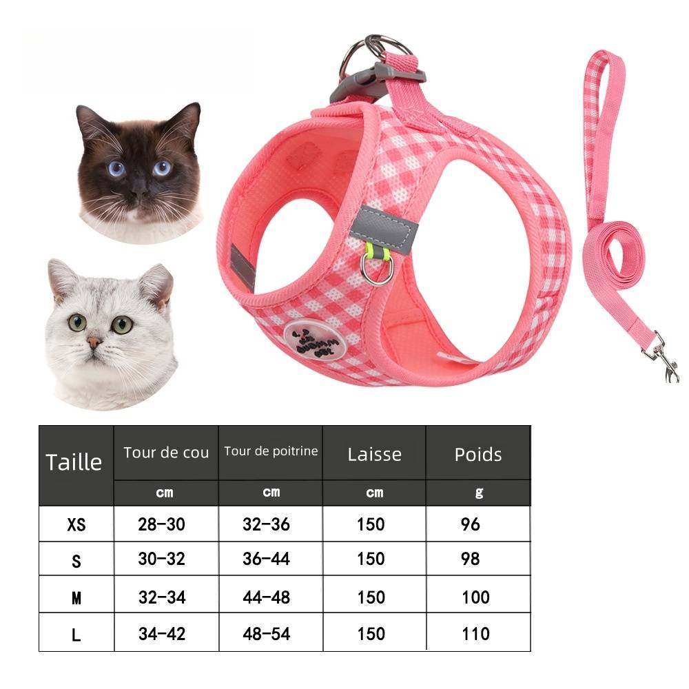IntiMeg - Ensemble harnais et laisse pour chat xs - IntiMeg - Image 5