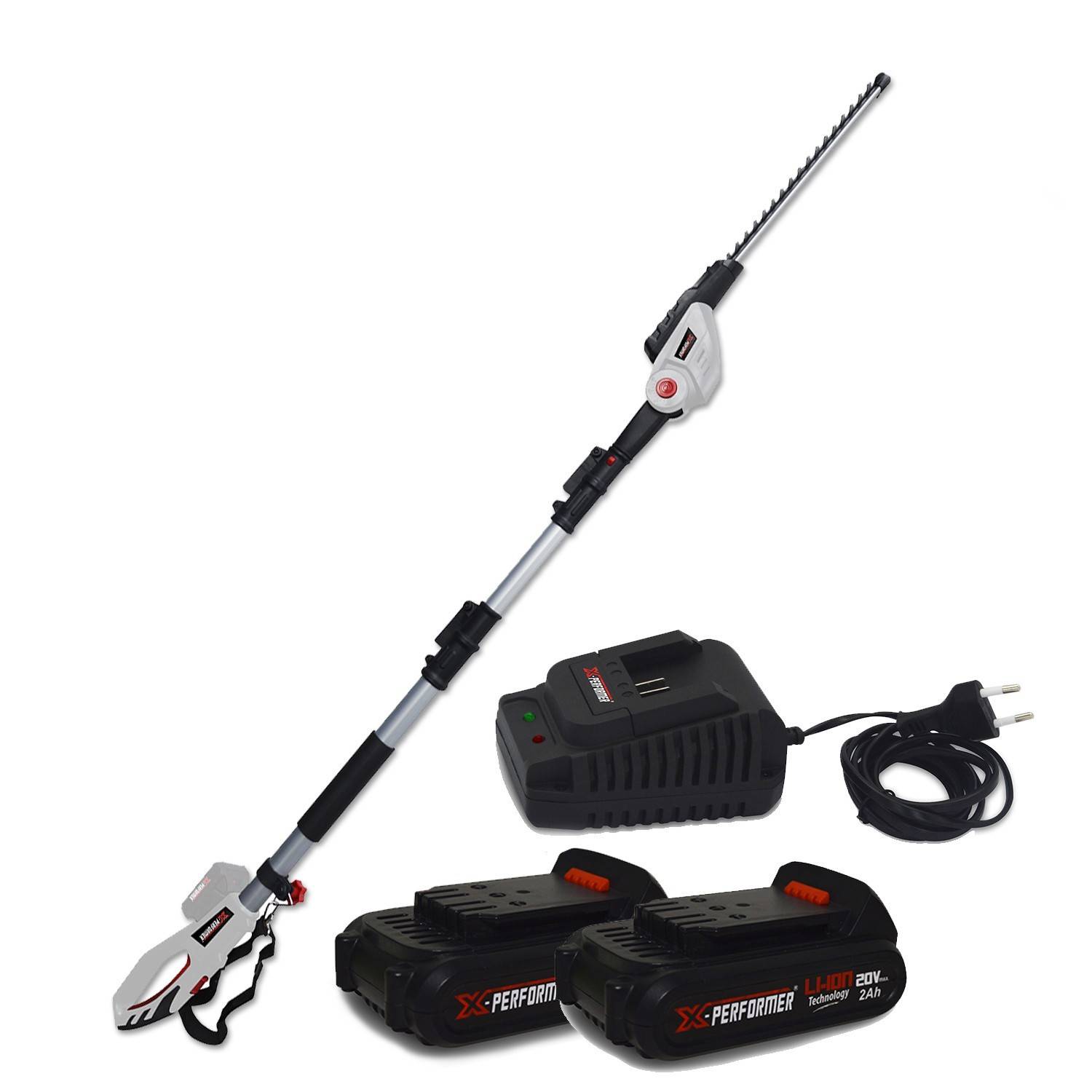 Scie à Ebrancher Taille Haies sur perche 20V - Xperformer XP2PSTH20LI - Portatif -  2 Batteries 2Ah et chargeur inclus - Image 1