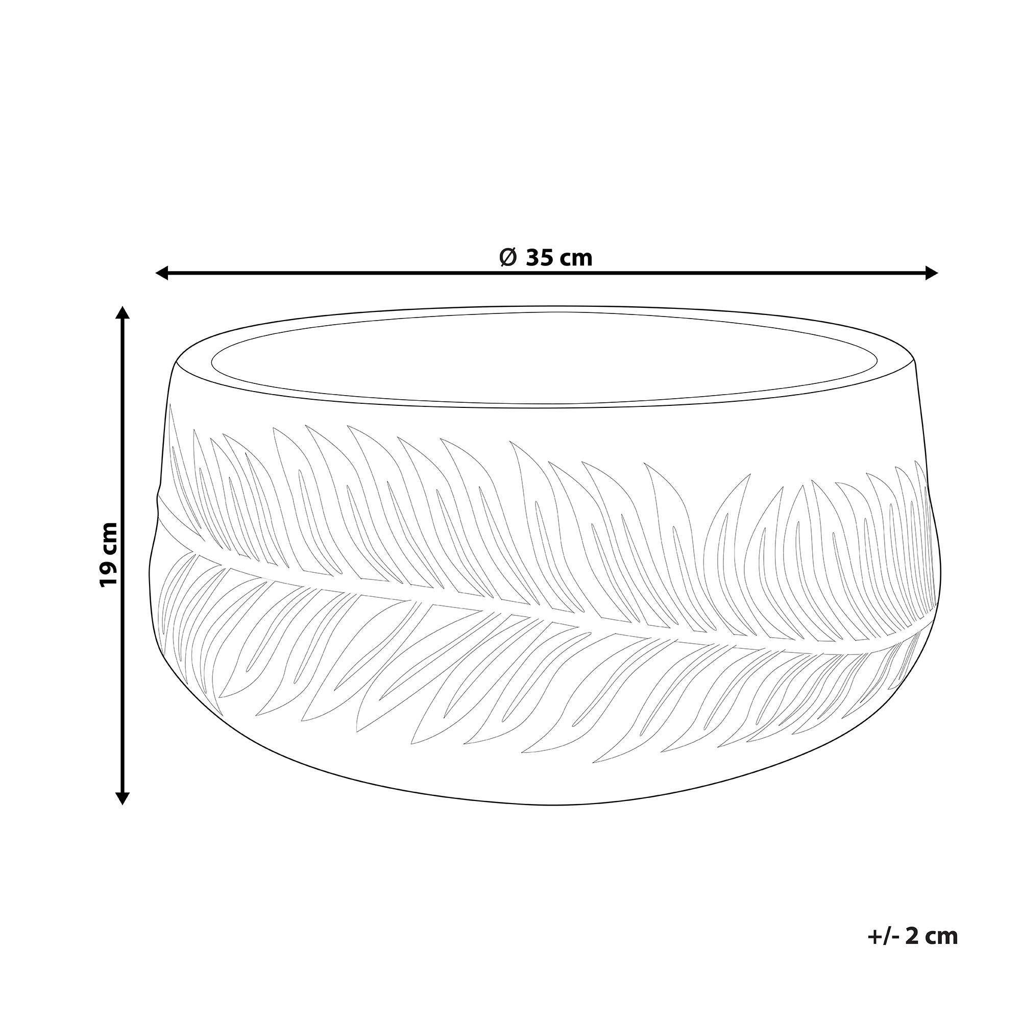 Beliani - Cache-pot d'extérieur Fibre d'argile Gris FTERO - Beliani - Imagen 3