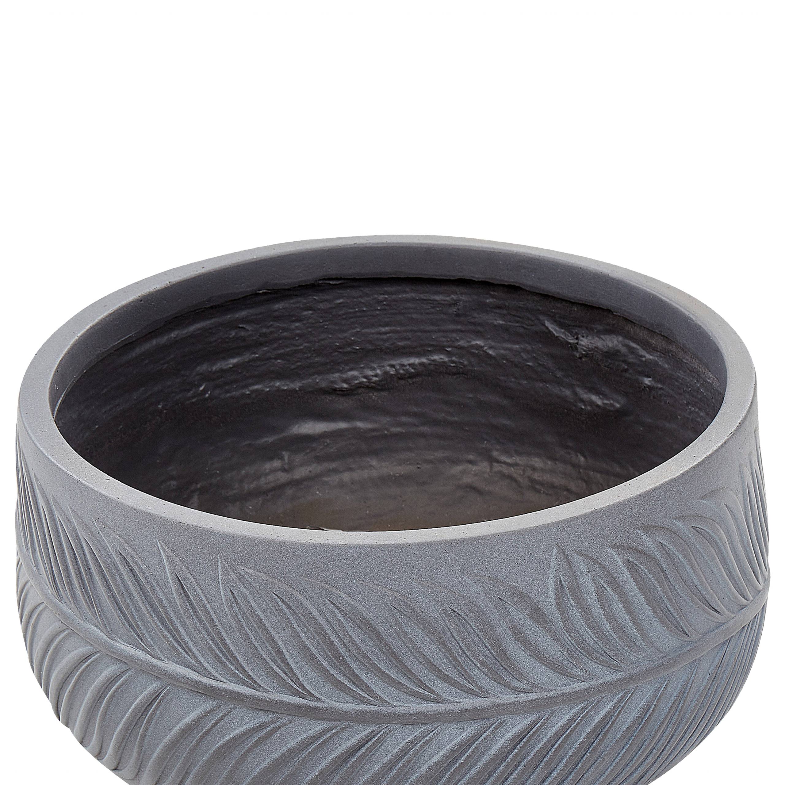 Beliani - Cache-pot d'extérieur Fibre d'argile Gris FTERO - Beliani - Imagen 4