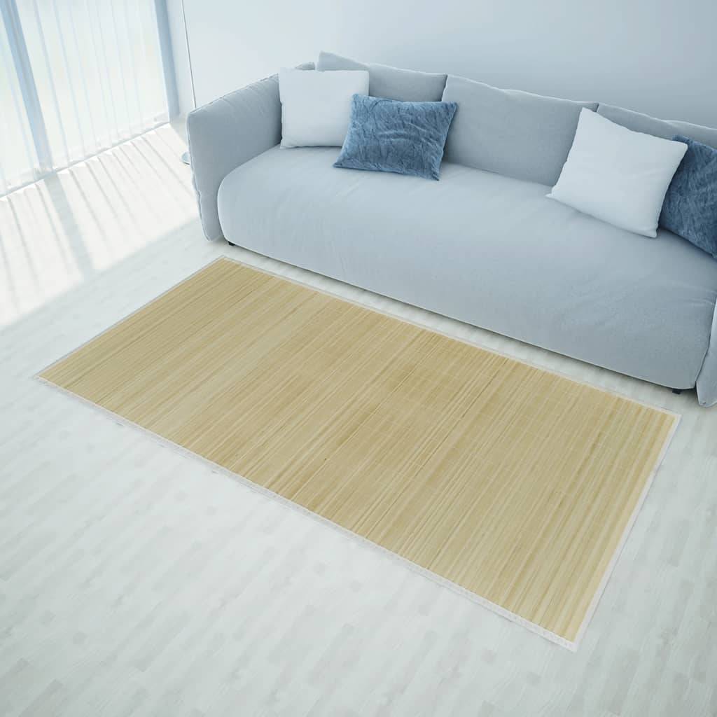 ComfortXL - Tapis en Bambou Naturel Antidérapant avec Bordures pour Salon Cuisine Beige 80x200 cm – ComfortXL Outdoor Living