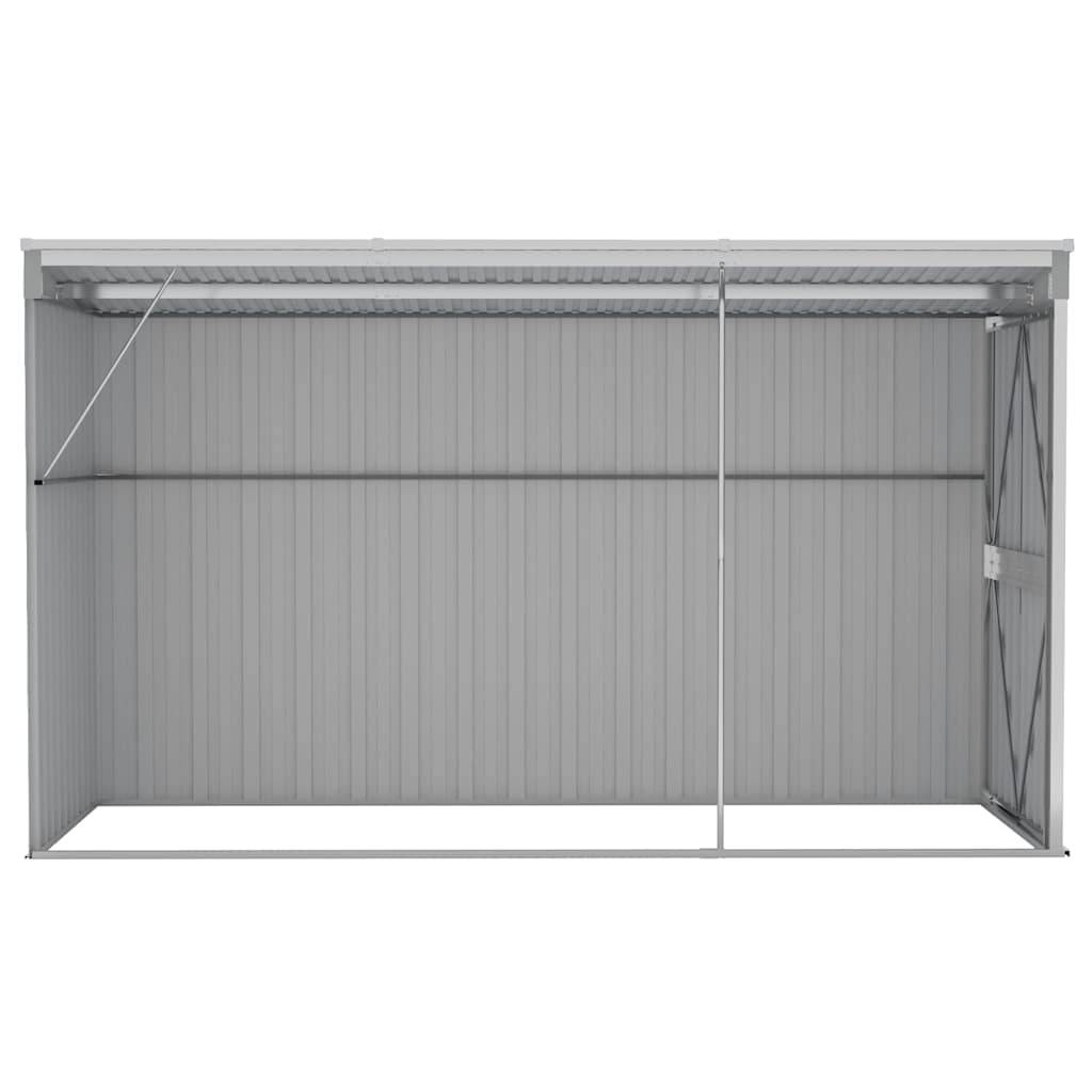 Vidaxl - Abri de jardin mural Gris 118x288x178 cm Acier galvanisé 3.4m² vidaXL 316226 - Image 4