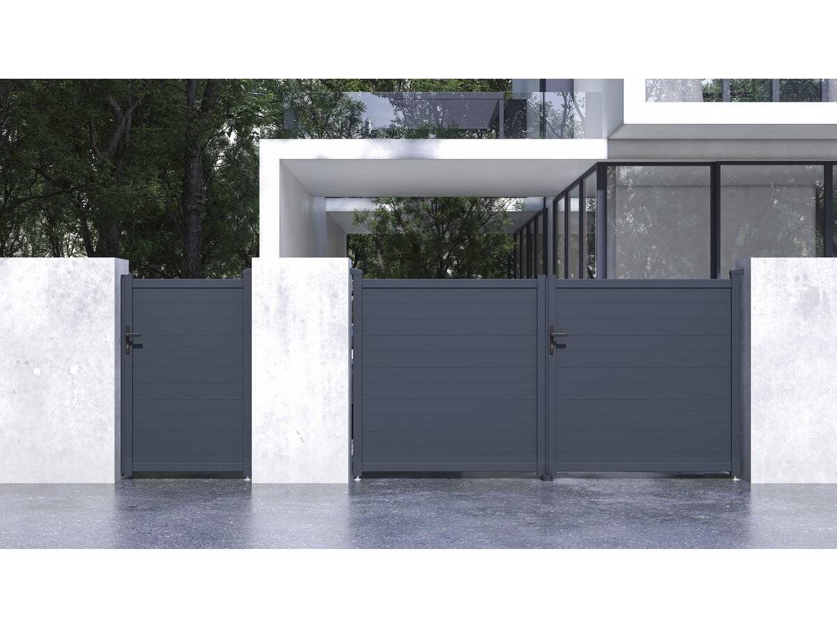 Pack Portail + Portillon "marc" - Gris -habitat Et Jardin - Imagen 2