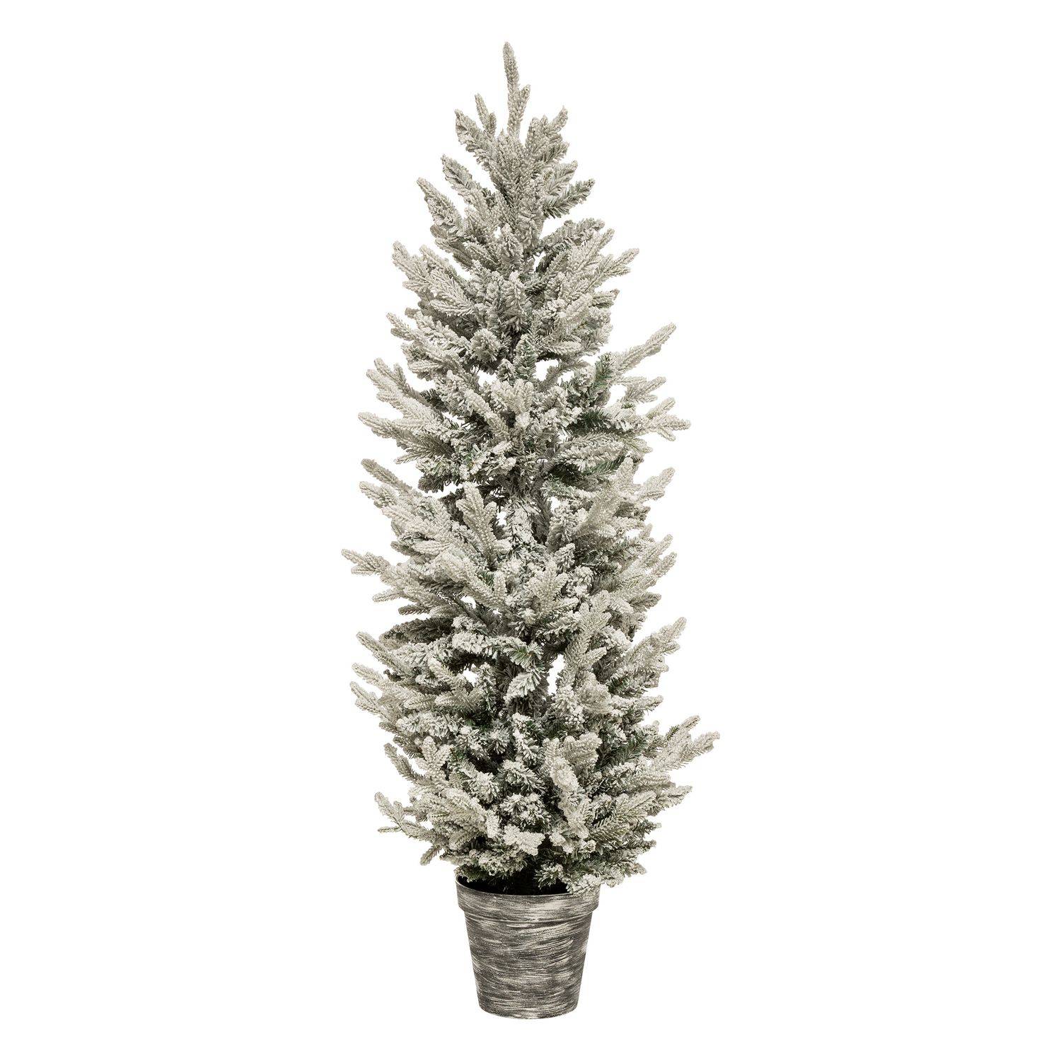 Fééric Lights & Christmas - Sapin de Noël artificiel en pot FROSTY - H. 150 cm - Blanc - Féérie Lights & Christmas - Imagen 1