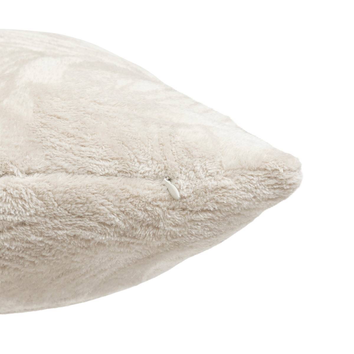 Atmosphera - Coussin flanelle Ryo beige lin 40x40cm - Atmosphera Créateur d'intérieur - Imagen 3