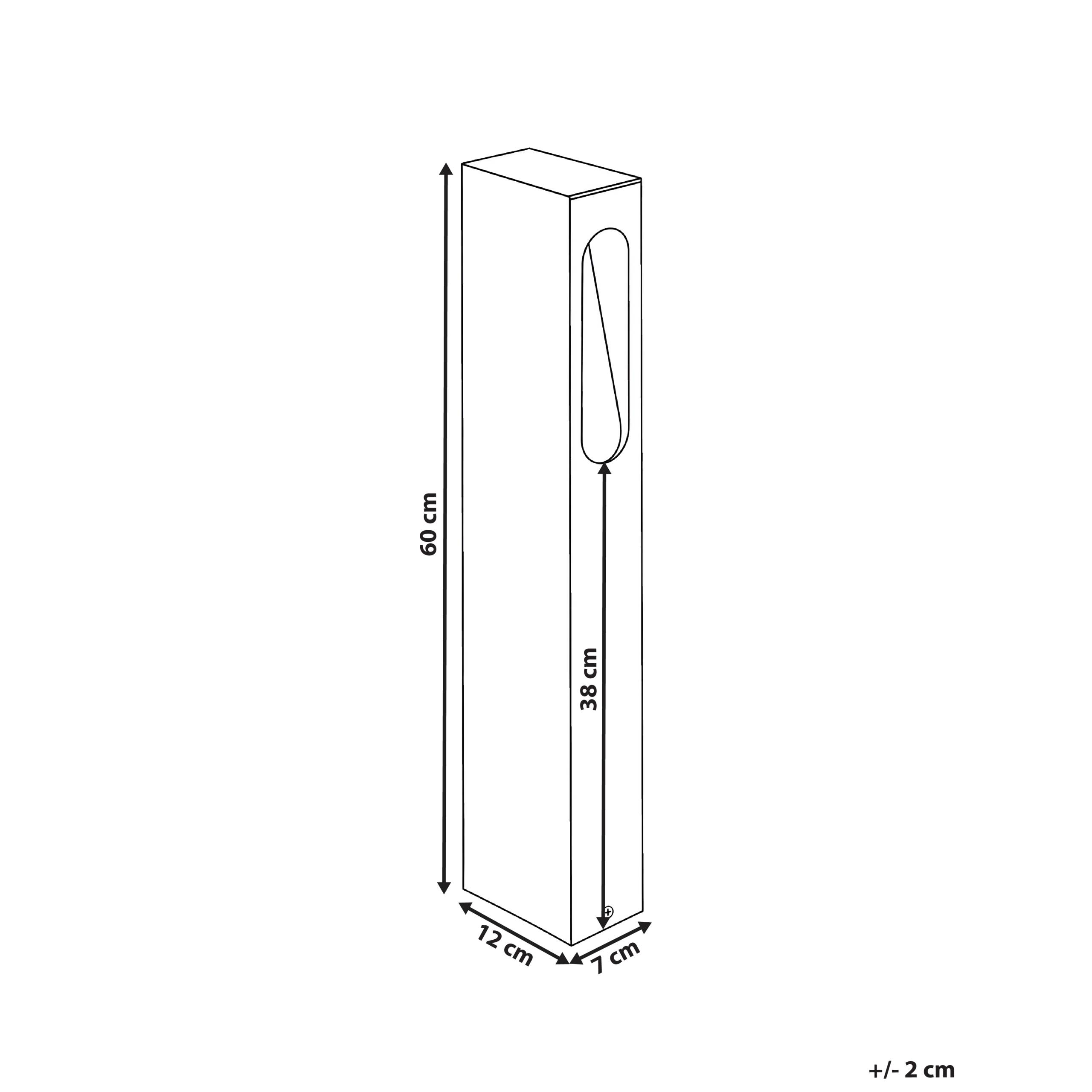 Beliani - Borne Lumineuse Aluminium Noir ASNEIRO - 7x12x60- Beliani - Image 3