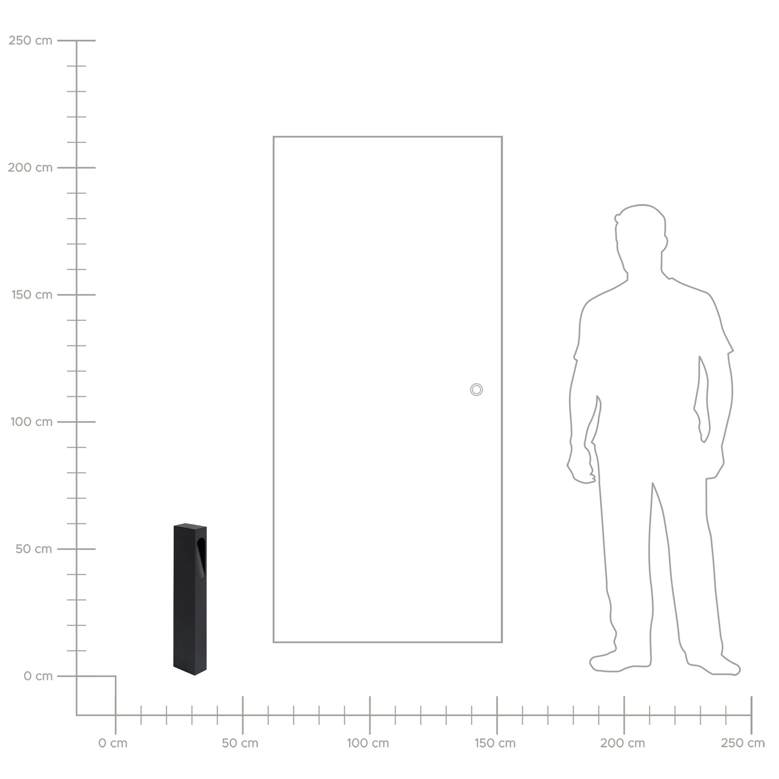 Beliani - Borne Lumineuse Aluminium Noir ASNEIRO - 7x12x60- Beliani - Image 9