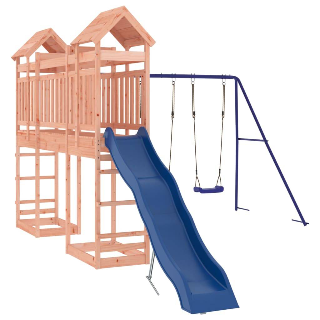 Helloshop26 - Aire de jeux d'extérieur balançoires toboggan portiques robuste jeux jardin bois massif de douglas - Imagen 1