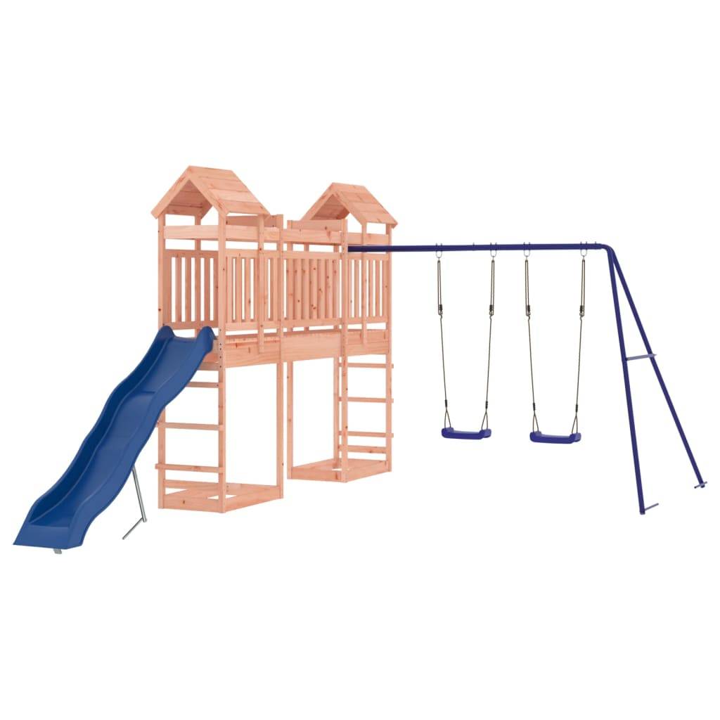 Helloshop26 - Aire de jeux d'extérieur balançoires toboggan portiques robuste jeux jardin bois massif de douglas - Imagen 3