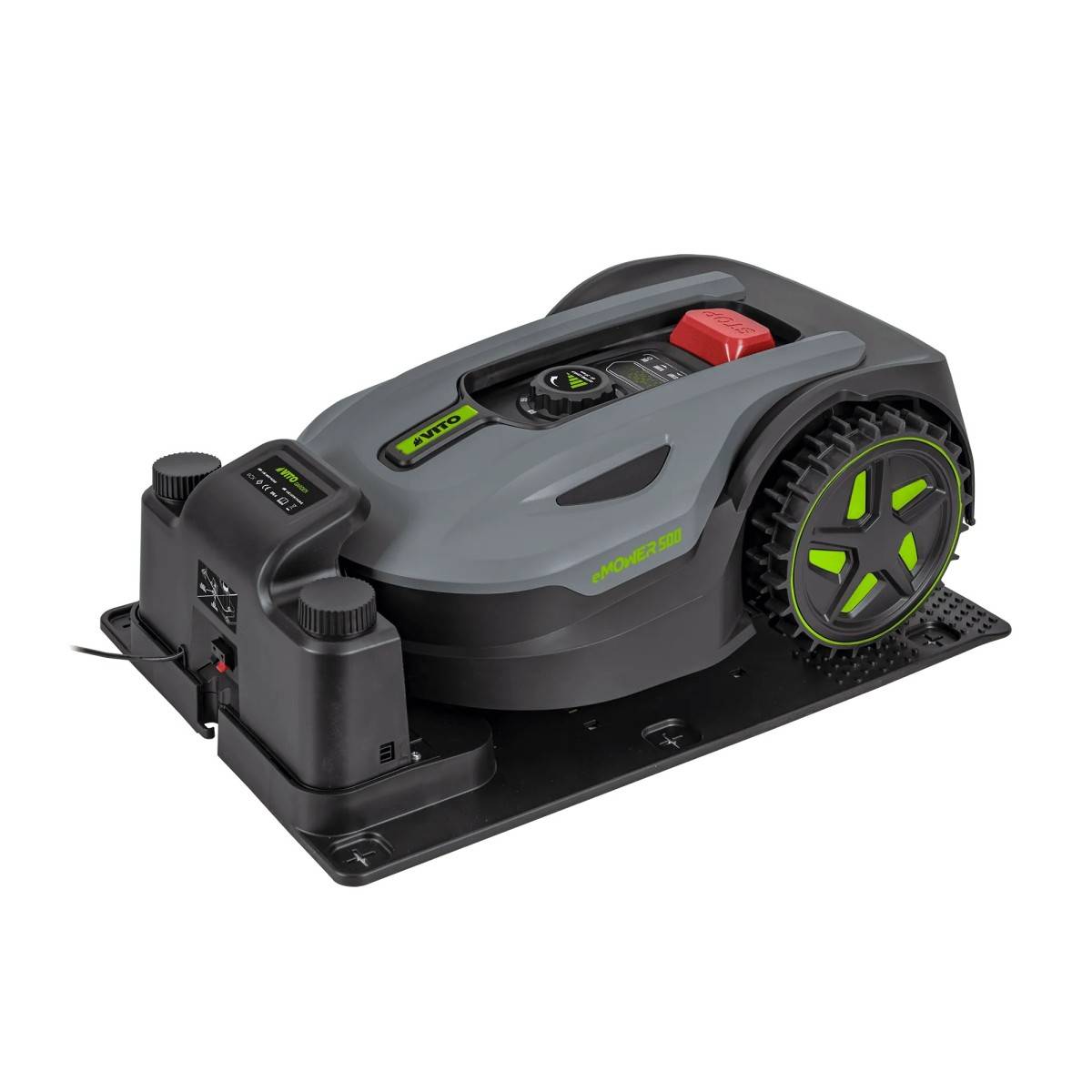 Robot Tondeuse sans fil 500m2 Brushless 3 Lames Coupe 180mm Retour station automatique Mulching VITO - Image 4