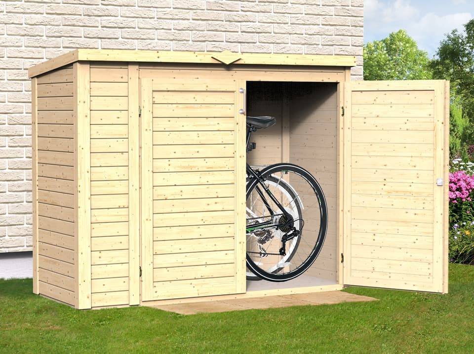Direct Abris - Coffre en Bois BORA 3 - 200 x 82 cm - Stockage Velo / Outils - Espace de Rangement Exterieur - Coffre de Jardin - Abri de Jardin - Imagen 2