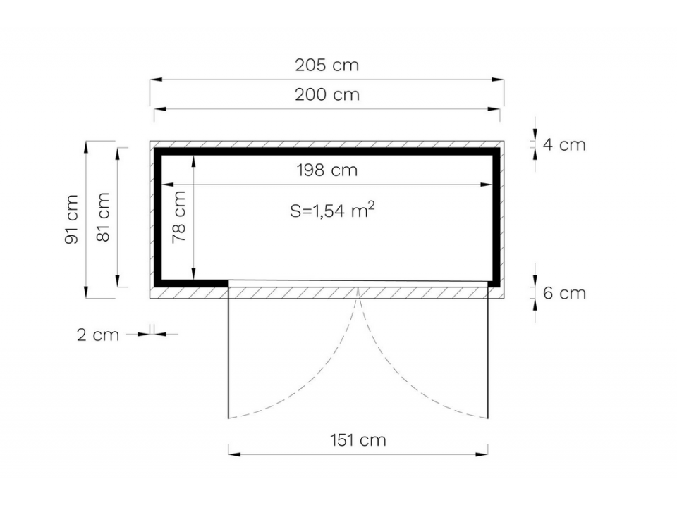 Direct Abris - Coffre en Bois BORA 3 - 200 x 82 cm - Stockage Velo / Outils - Espace de Rangement Exterieur - Coffre de Jardin - Abri de Jardin - Imagen 5