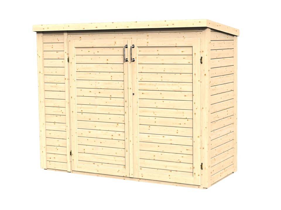 Direct Abris - Coffre en Bois BORA 3 - 200 x 82 cm - Stockage Velo / Outils - Espace de Rangement Exterieur - Coffre de Jardin - Abri de Jardin - Imagen 3