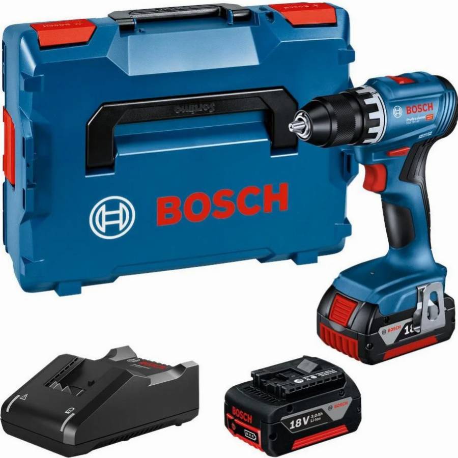 Bosch Professional - Perceuse-visseuse GSR 18V-45 - BOSCH - avec 2 batteries 18V 3.0Ah - chargeur - L-BOXX - 06019K3204 - Imagen 1