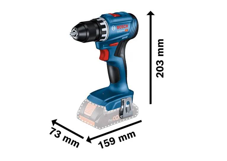 Bosch Professional - Perceuse-visseuse GSR 18V-45 - BOSCH - avec 2 batteries 18V 3.0Ah - chargeur - L-BOXX - 06019K3204 - Imagen 2