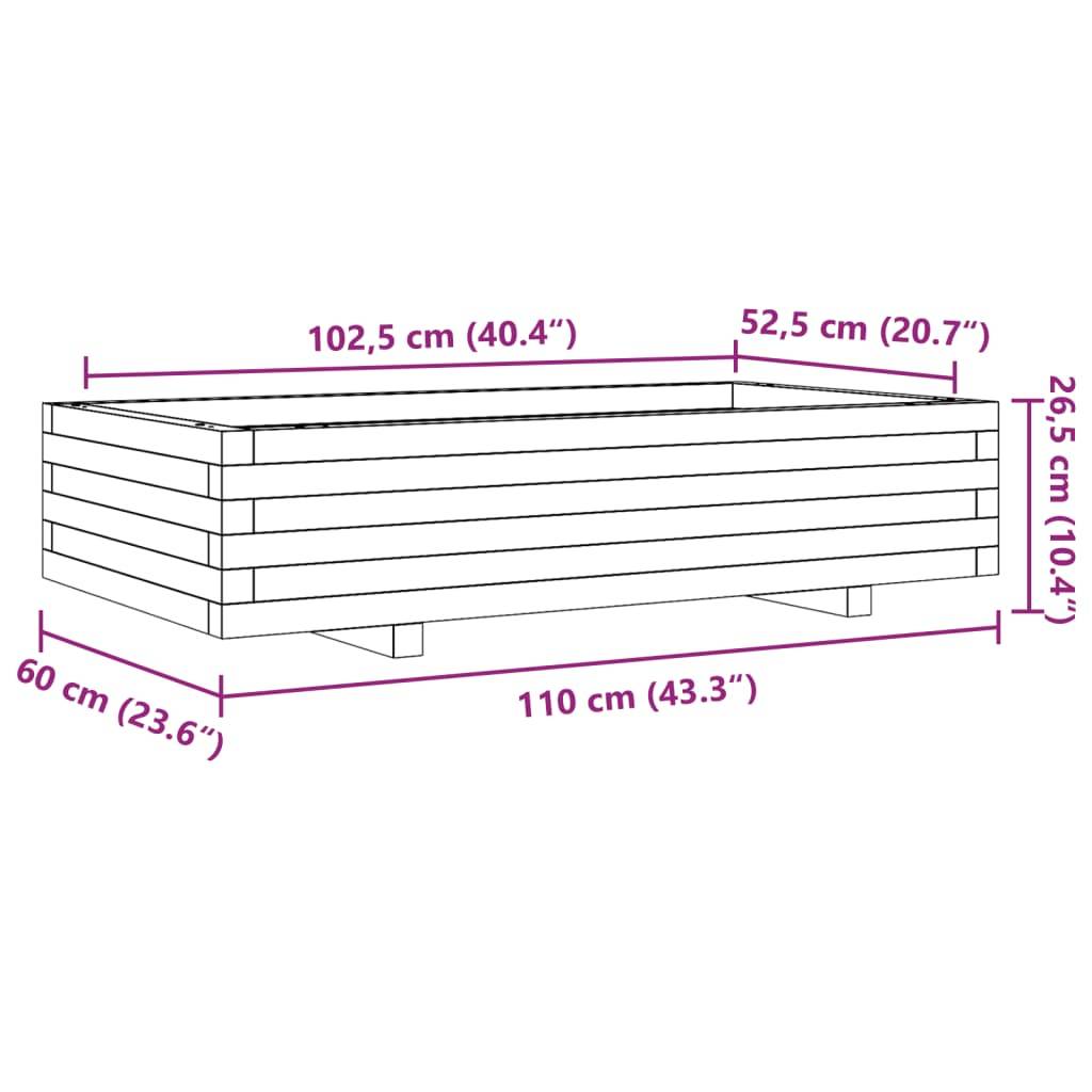 Maison Chic - Jardinière, Bac à fleurs, Pot de fleurs 110x60x26,5 cm bois de pin imprégné - Imagen 10