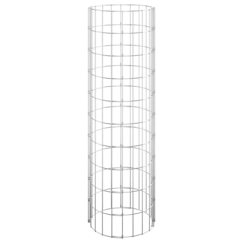 Poteau à gabion circulaire acier galvanisé Ø30 x 100 cm - PANGIVO - Image 3