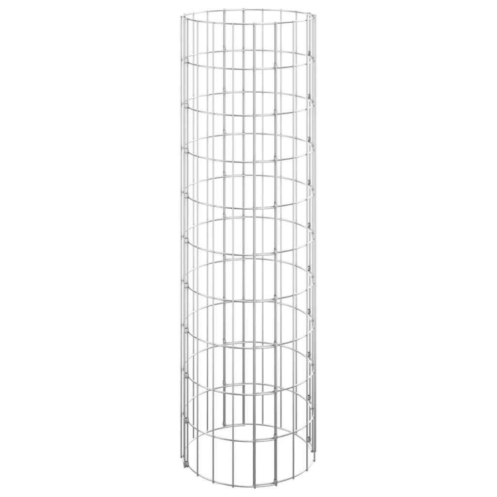 Poteau à gabion circulaire acier galvanisé Ø30 x 100 cm - PANGIVO - Image 2