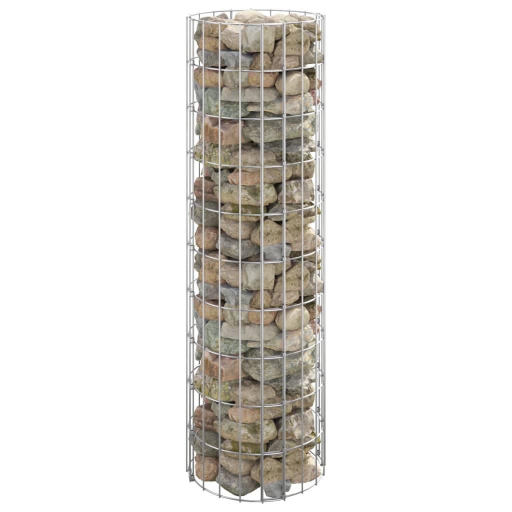 Poteau à gabion circulaire acier galvanisé Ø30 x 100 cm - PANGIVO